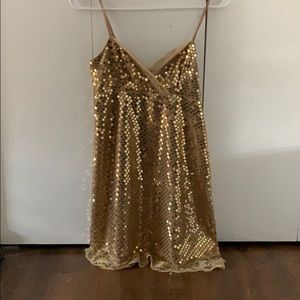 Sequin and Lace Mini Dress